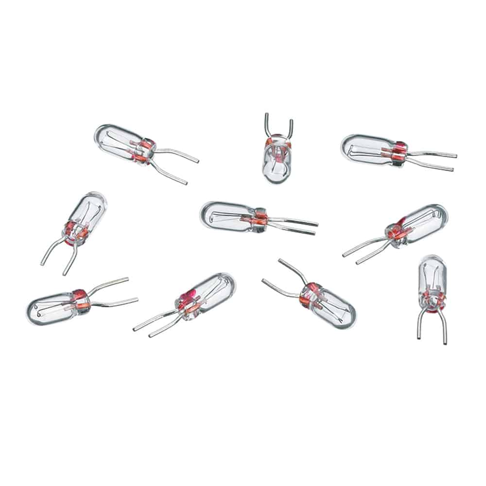 Märklin E610080 Gloeilamp wit Bi‑Pin – 10 Stuks Märklin E610080 gloeilamp wit bi-pin voor H0 modeltreinen – set van 10 stuks